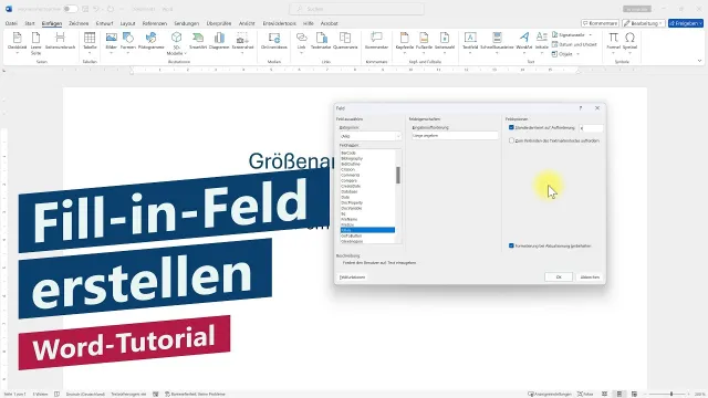 Fill-in-Feld erstellen (Eingabeaufforderung in Vorlage) – Word-Tutorial