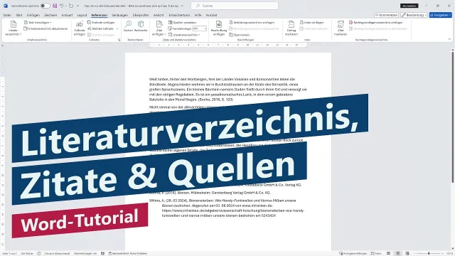 Word Literaturverzeichnis erstellen – Zitate, Quellen und Fußnoten in Word verwenden