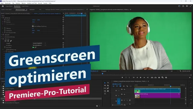 Greenscreen entfernen und Maske optimieren – Premiere-Pro-Tutorial