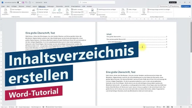 Inhaltsverzeichnis erstellen – Word-Tutorial für Anfänger