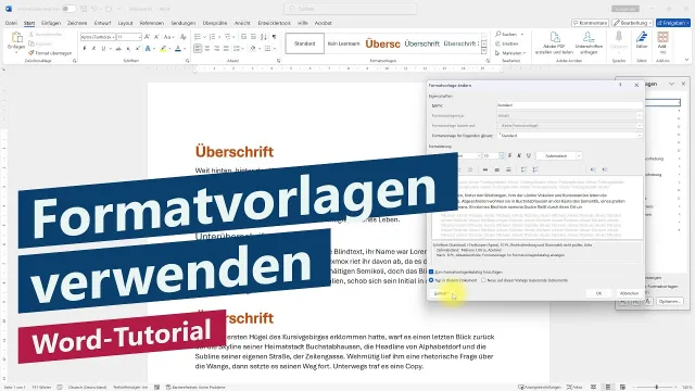 Überschriften und Texte mit Formatvorlagen auszeichnen – Word-Tutorial