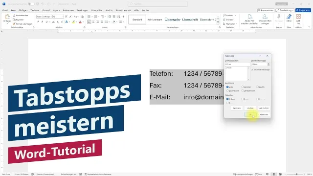 Tabstopps setzen und Tabulatoren richtig verwenden – Word-Tutorial