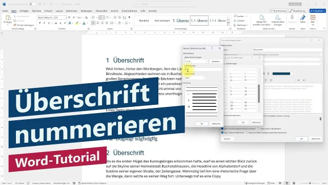 Nummerierte Überschriften erstellen – Word-Tutorial