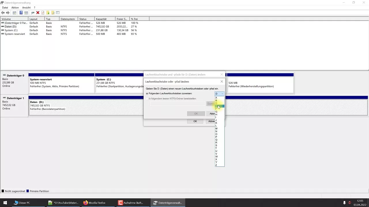 Laufwerksbuchstabe ändern (Festplatte, Volume, Datenträger Buchstabe wechseln) – Windows-Tutorial