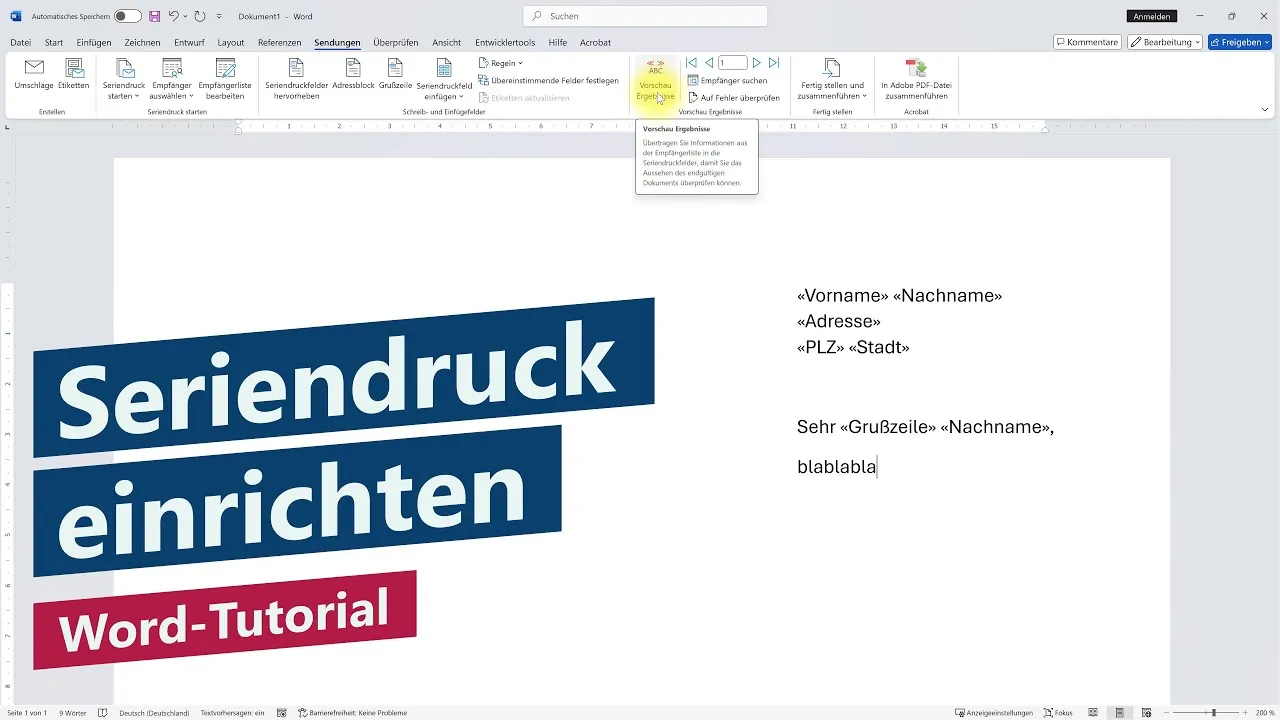 Serienbrief mit Seriendruck erstellen – Word-Tutorial