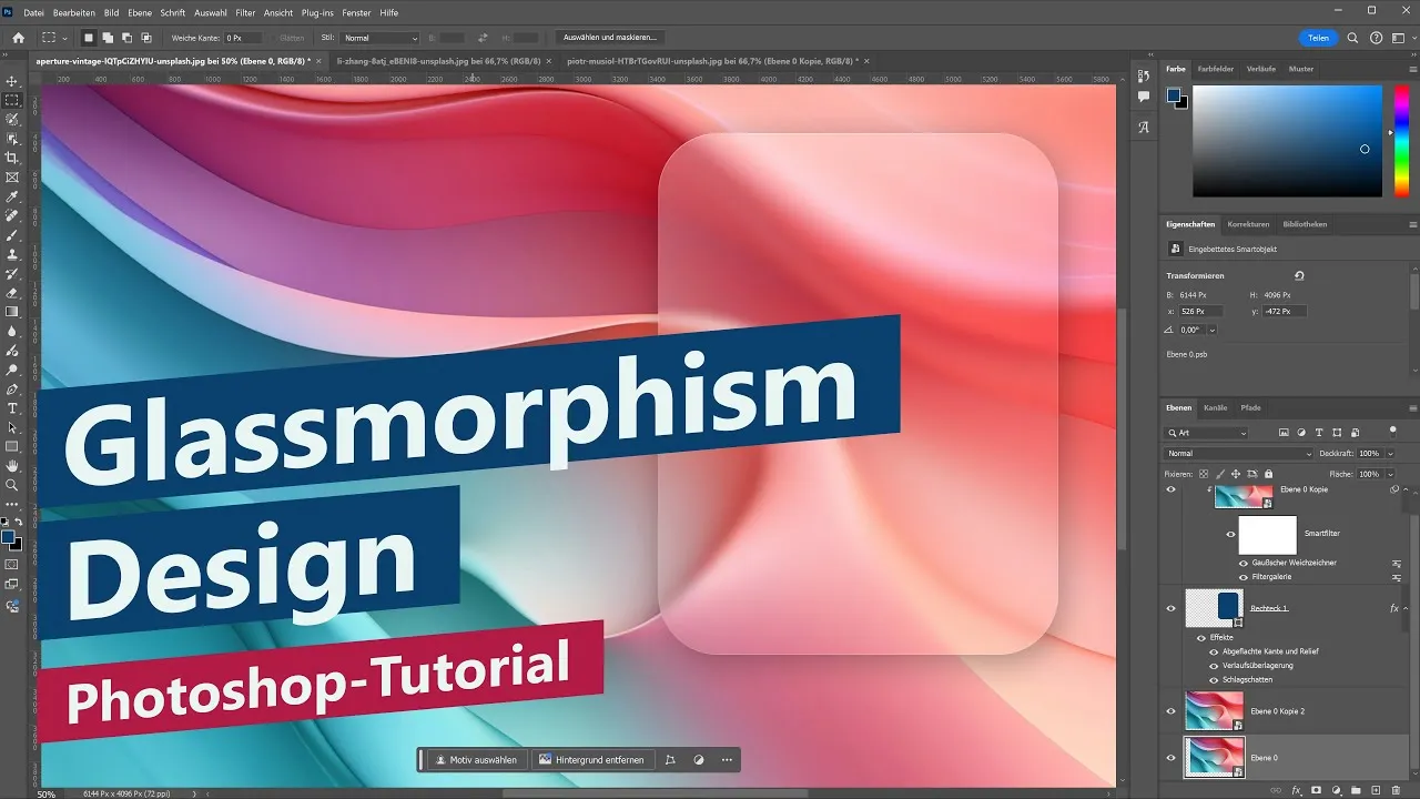 Glassmorphism Design Effekt – Photoshop-Tutorial