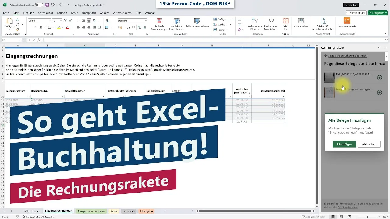 Excel-Buchhaltung: Rechnungen und Belege automatisch verwalten – Rechnungsrakete × Microsoft 365