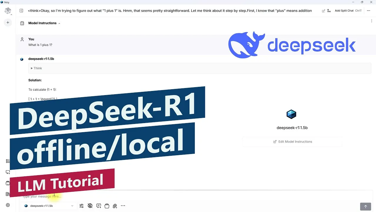 DeepSeek-R1 offline und kostenlos nutzen – LLM lokal installieren – Einfaches Tutorial für Anfänger