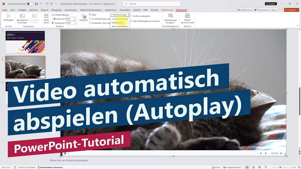 Video automatisch starten (Autoplay) – PowerPoint-Tutorial