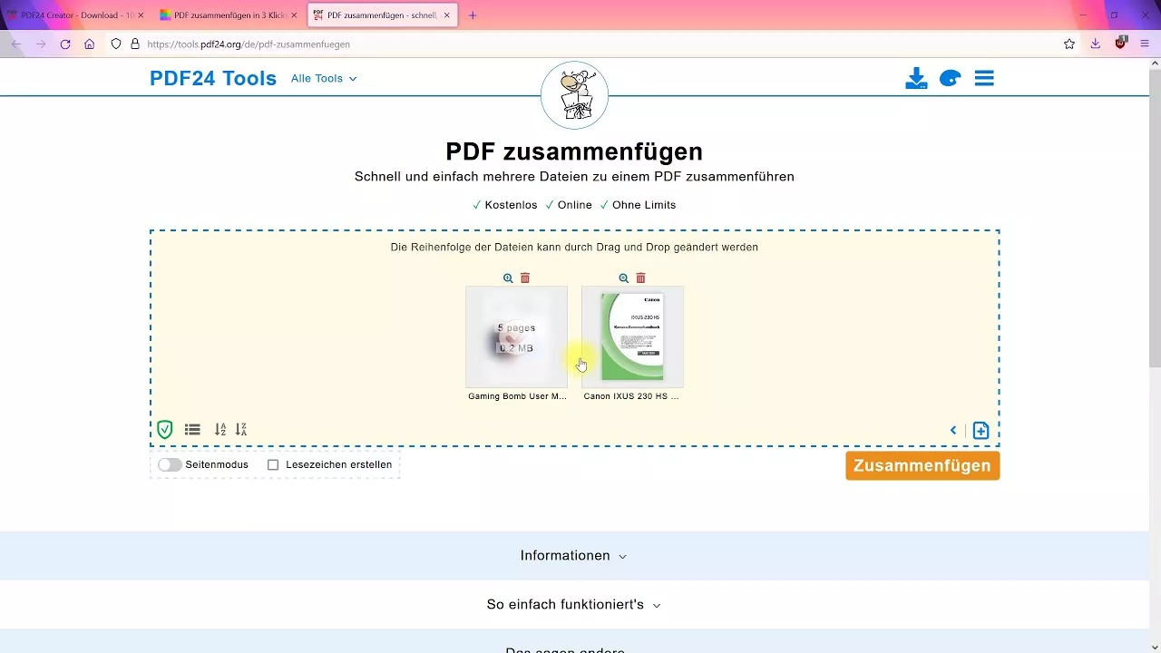 Mehrere PDFs Zusammenfügen (PDF-Dateien Kombinieren) – Tutorial Ohne ...